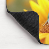Frosch auf einer Sonnenblume Mousepad (Ecke)