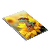 Frosch auf einer Sonnenblume Notizblock (Rechte Seite)
