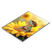Frosch auf einer Sonnenblume Notizblock (Linke Seite)