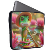 Frosch auf Gedreht Flop in einem Teich Laptopschutzhülle (Vorne Rechts)