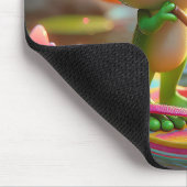 Frosch auf Gedreht Flop in einem Teich Mousepad (Ecke)
