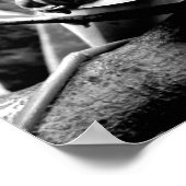 Frosch auf Leaf B+W Poster (Ecke)