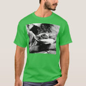 Frosch auf Leaf B+W T-Shirt (Vorderseite)