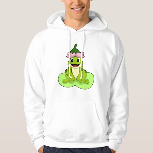 Frosch auf Leaf Hoodie (Vorderseite)