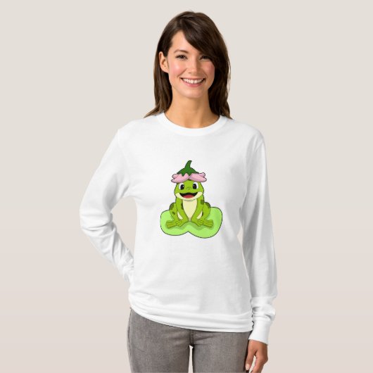 Frosch auf Leaf T-Shirt (Vorne ganz)