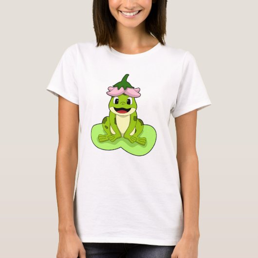 Frosch auf Leaf T-Shirt (Vorderseite)