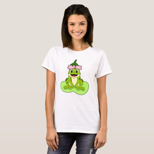 Frosch auf Leaf T-Shirt (Vorne ganz)