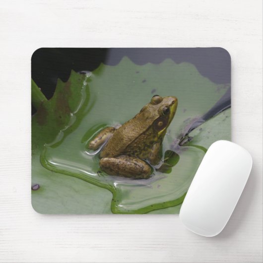 Frosch auf Lilien-Auflage Mousepad (Mit Mouse)