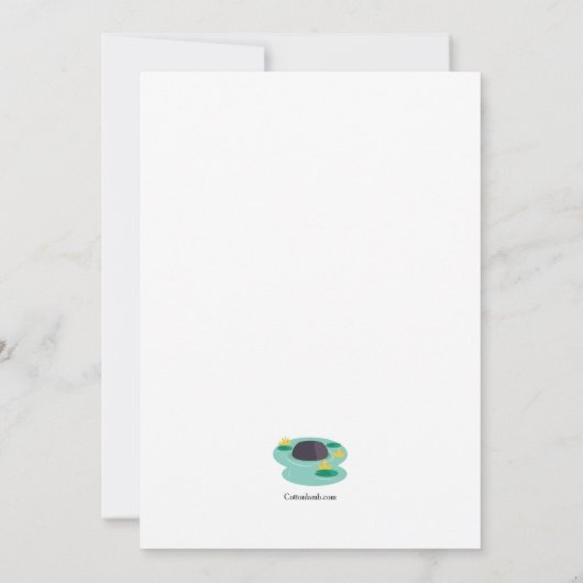 Frosch auf Lily Pad Einladung (Rückseite)