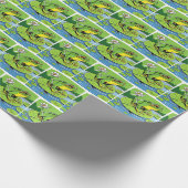 Frosch auf Lily Pad Geschenkpapier (Ecke)