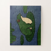 Frosch auf Lily Pad in Pond Puzzle (Vertikal)