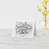 Frosch auf Lily Pad Karte (Gelbe Blume)