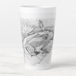 Frosch auf Lily Pad Latte Tasse