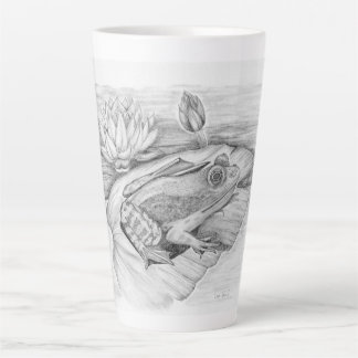 Frosch auf Lily Pad Latte Tasse