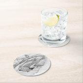 Frosch auf Lily Pad Runder Pappuntersetzer (Vor Ort)