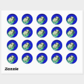 Frosch auf Lily Pad Stickers (Blatt)
