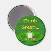 Frosch auf Lilypad Magnet (Vorderseite/Rückseite)