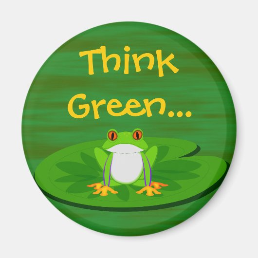 Frosch auf Lilypad Magnet (Vorne)