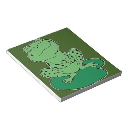 Frosch auf Lilypad Notizblock (angewinkelt)