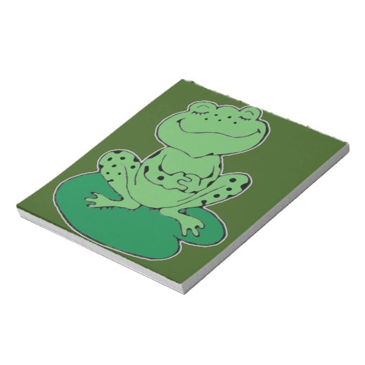 Frosch auf Lilypad Notizblock (Rotiert)