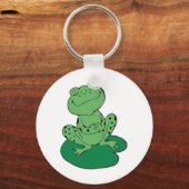 Frosch auf Lilypad Schlüsselanhänger (Vorderseite)