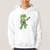 Frosch auf Musik mit Gitarre Hoodie (Vorderseite)