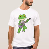 Frosch auf Musik mit Gitarre T-Shirt (Vorderseite)