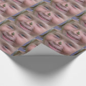 Frosch auf Nase Geschenkpapier (Ecke)