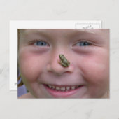 Frosch auf Nase Postkarte (Vorne/Hinten)