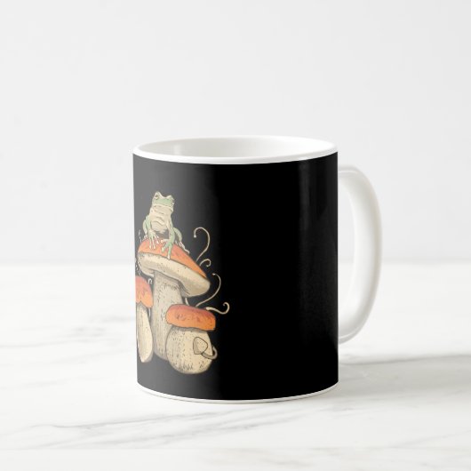 Frosch auf Pilz Kaffeetasse (VorderseiteRechts)