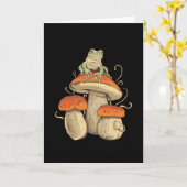 Frosch auf Pilz Karte (Gelbe Blume)