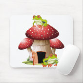 Frosch auf Pilz Mousepad (Mit Mouse)