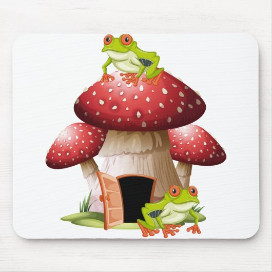 Frosch auf Pilz Mousepad (Vorne)