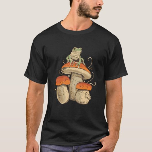 Frosch auf Pilz T-Shirt (Vorderseite)