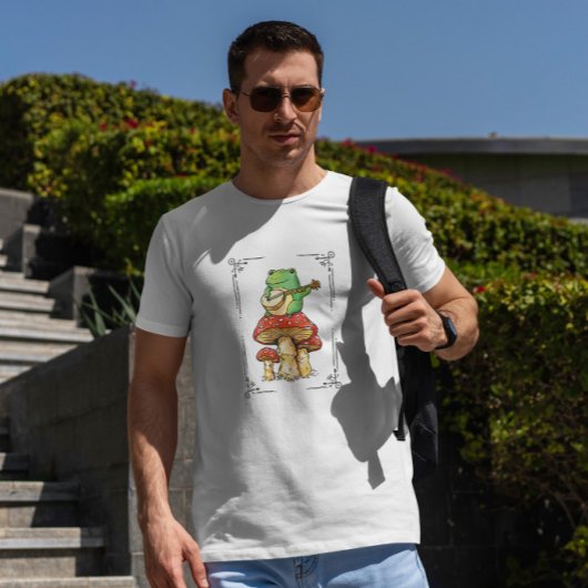 Frosch auf Pilz T-Shirt