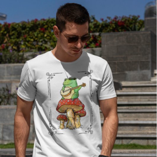 Frosch auf Pilz T-Shirt