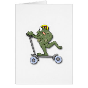 Frosch auf Roller
