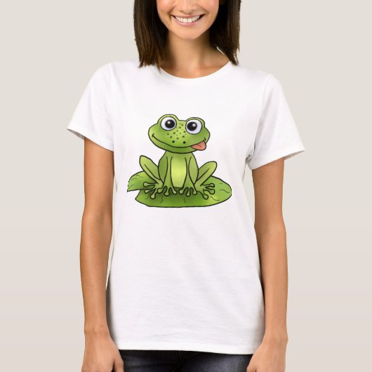 Frosch auf Seerose T-Shirt (Vorderseite)