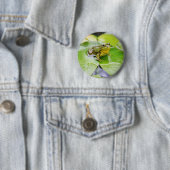 Frosch auf Seerosenblatt Button (Beispiel)