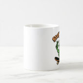 Frosch auf Skateboard Kaffeetasse (Mittel)