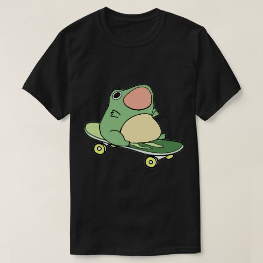 Frosch auf Skateboard T-Shirt (Design vorne)