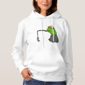 Frosch auf Stein beim Angeln mit Angelrute & Fisch Hoodie (Vorderseite)