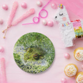 Frosch Augen in einem Teich Pappteller (Party)