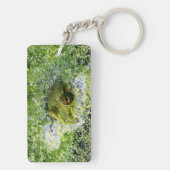 Frosch Augen in einem Teich Schlüsselanhänger (Rückseite)
