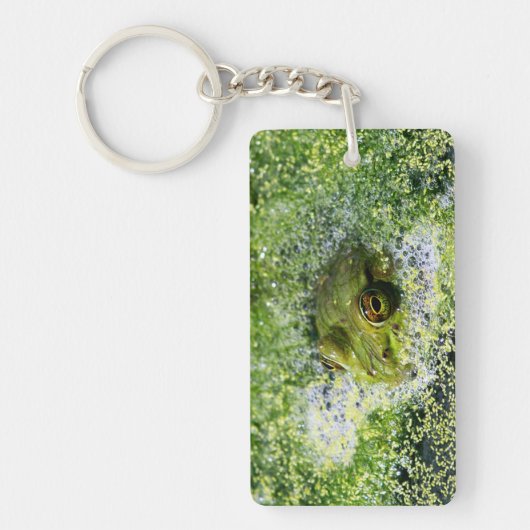 Frosch Augen in einem Teich Schlüsselanhänger (Vorderseite)