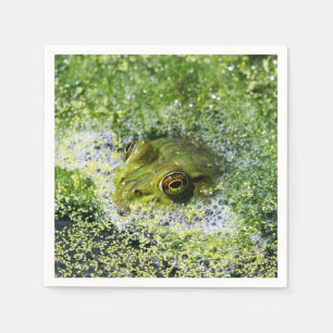 Frosch Augen in einem Teich Serviette
