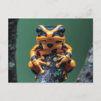 Frosch aus Gelb und Schwarz Postkarte