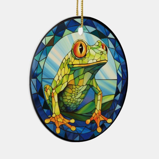 Frosch aus gesüßtem Glas Keramik Ornament (Rechts)