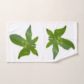 Frosch aus grünem Traubenblättern, Badetücher Set (Handtuch)