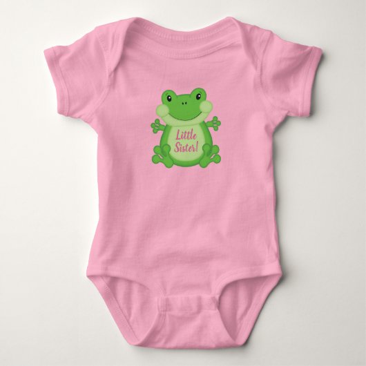 Frosch Baby Dusche Pink Baby Strampler (Vorderseite)